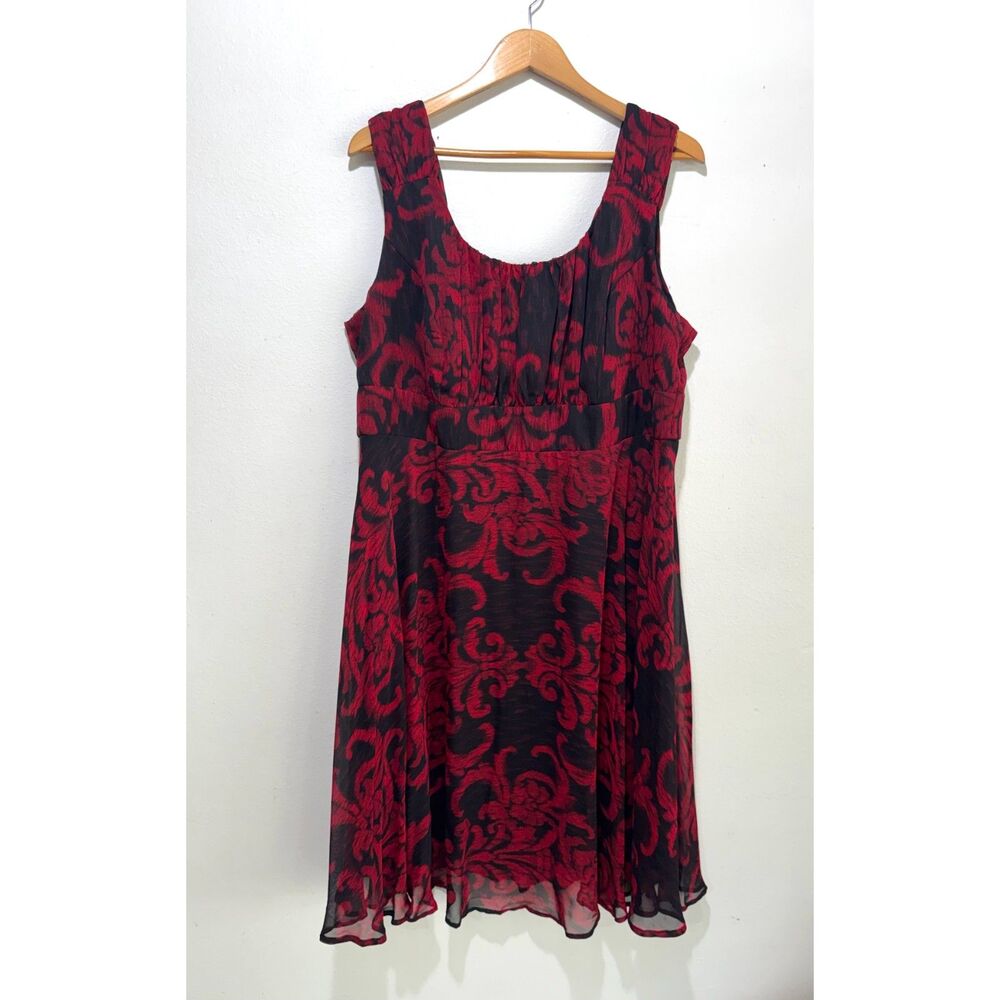 Dressbarn Y2K dress babydoll witchy red whimsy goth fairy festive casual women20